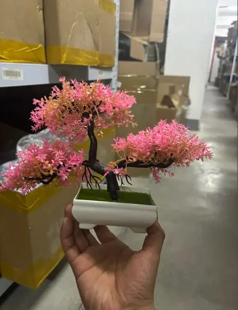 Small artificial bonsai tree